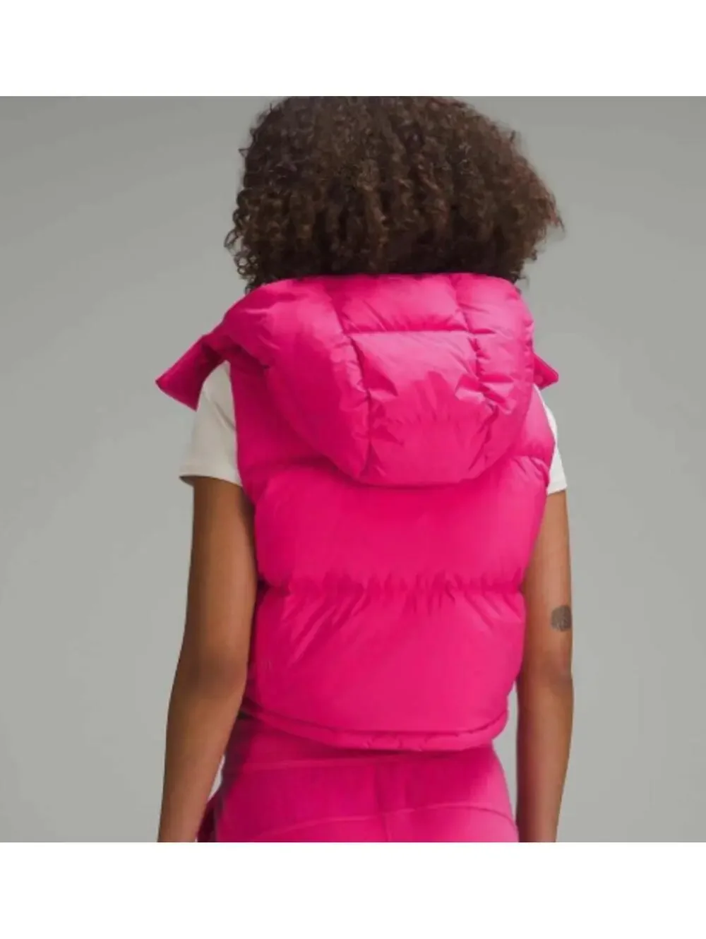 Lululemon Wunder Puff Super-Cropped Vest Sonic Pink, NWOT, Size 8